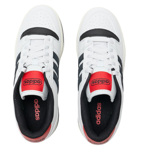 阿迪达斯（adidas）男鞋 25夏季新款运动鞋复古时尚撞色休闲鞋透气缓震防滑中帮板鞋 KK1283/白/黑/红/撞色小白鞋 44  码