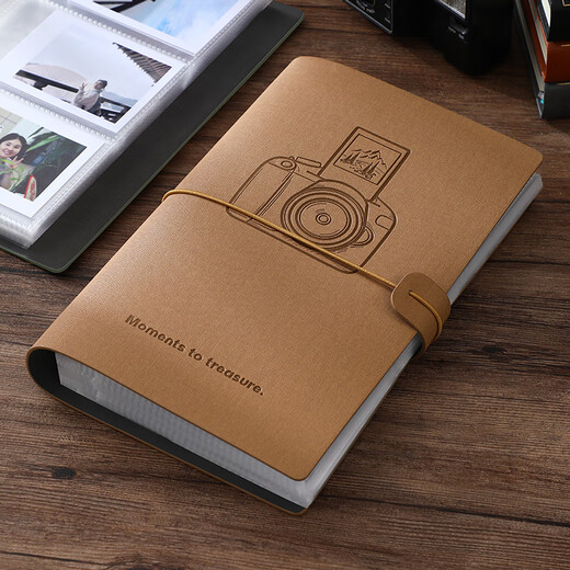 
Jiaran Hengpao Lide Loose-Leaf Album Commemorative Album Family Photo Book Mixed Children's Growth Record Book Baby Diy Album Customized Couple Travel Record-Amber Brown