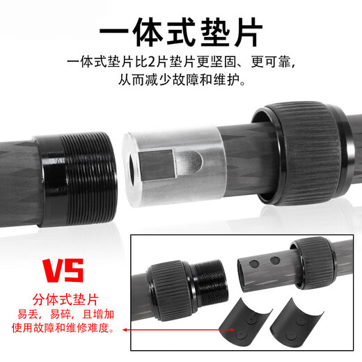 仝源新款碳素纤维三脚架中轴延长杆加长杆自拍杆稳定器桌面脚架配件 P222C碳纤维延长杆