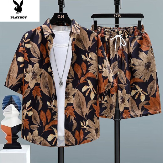 Playboy Sanya TRENDY TRENDY CASCOST SUMME VACKAGE PANT PANTAGE Men de secours en vrac Hawaiian Shorts K6628 Couleur d'image [Pantalon unique de haute qualité] M suggère 95-110jin [Jin est égal à 0,5 kg]