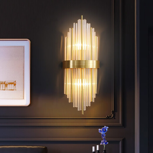 Opp -Beleuchtung (Opple) Vollkupferkristallwand Lampe Postmoderne Gäste Atmosphäre Blick Wandlampe Gang Korridor Schlafzimmer Nachtlampe 9928 Vollkupfer warme Lichtquelle