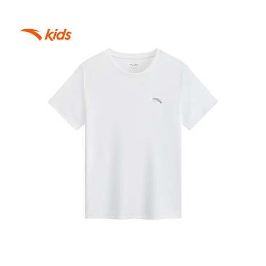 Anta Children's Boy Quick Dry с коротким рукавом 2025 Летняя ледяная футболка с короткой тканей спортивной детской одежды A72527105