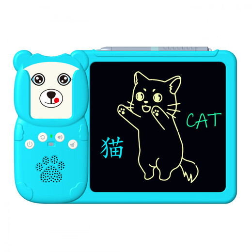 Huluoluo Kinderaufklärungspalmenkarten Frühschulmaschine Chinesische und englische Alphabetisierung Lernmaschine Kindergärten Babyspielzeug Pink (112 Karten, 224 Hörbücher) Chinesisch und Englisch (wiederaufladbares Modell
