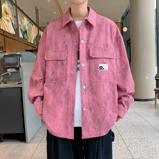 Aoxuanjue Denim Jacke Herren Frühlings- und Herbst-neue Lapeljacke Herrenmarke Trendy Marke High-End Workwear Jacket Herren Top 16823 White XL schlägt 115-130jin vor [Jin ist 0,5 kg]