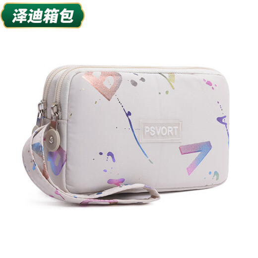 Yunluo estilo coreano de moda múltiple con cremallera gran capacidad gran pantalla de pantalla móvil tela de tela de tela de moneda de moneda rosa mujer de mujer