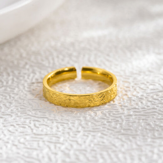 Iosn gold broken ice ring women's new style pure gold 999 pure gold starry sky flashing solid live jewelry for girlfriend broken ice 1.67g