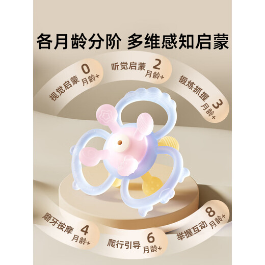 Tile Manhattan hand ball teether baby toy silicone chewable baby teething stick 0 to 6 months old Manwite Planet (hand ball + storage box)