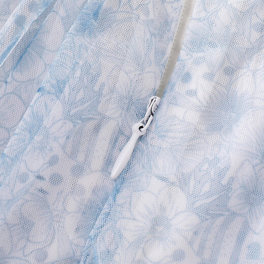 YEEHOO Children's Skirt Summer Refreshing and Breathable Girls Floral Skirt Dress Angel Blue 80 cm