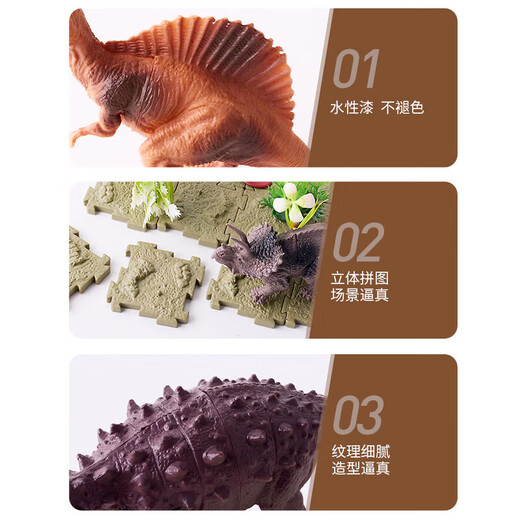 Guofan (Guofan) Kinder Dinosaurier Model Spielzeug und Mädchen Weichkleber Tyrannosaurus Rex Simuliertes Dinosaurier Tier Set Kindertag Geschenk