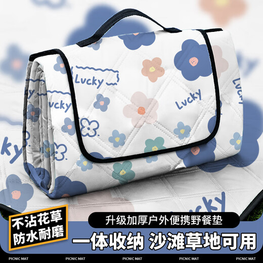 SGMW picnic mat camping outdoor moisture-proof thickened baby spring outing ultrasonic foldable machine washable picnic grass lawn sleeping mat