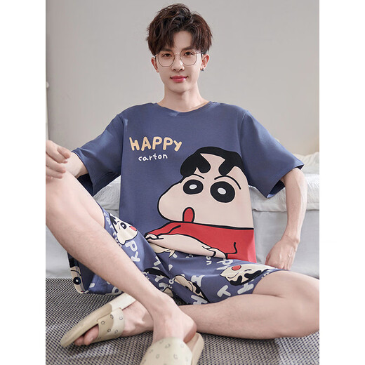 Liu Chaobu Pajamas Pajamas Pajamas Algodón de algodón de verano 2025 Nuevo adolescente delgada Caricomunidad de alumno gran tamaño WB-1343 M pequeño adecuado para aproximadamente 155 cm de altura y peso 80-
