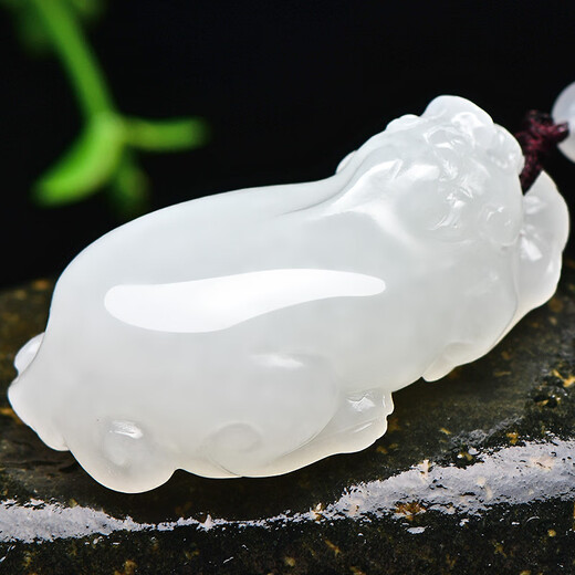 Peut être demandé, Hetian Jade Pixiu Pendant, style masculin, Green Jade Fine Material Pixiu Hetian Jade Pendant, Jade Pendant, Mutton Fat White Jade M9766Z