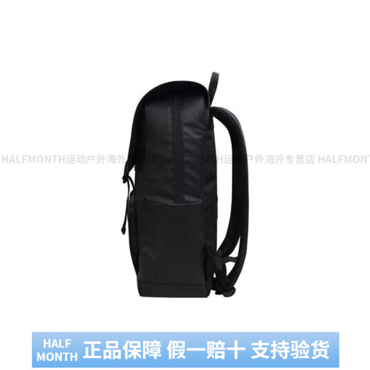 Samsonite Letter Logo grande capacité Business Fabric Casual Travel Tissu sac à dos Sac à dos ordinaire de base de base noir à haut visage (sac + étiquette)