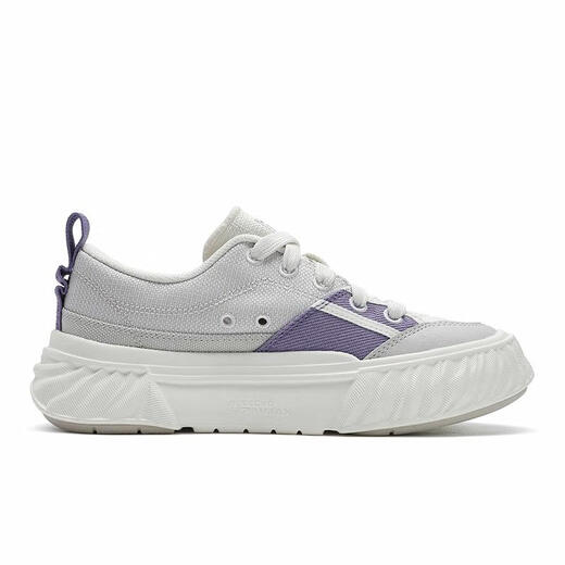 斐乐（FILA）Fosso休闲百搭简约低帮帆布鞋女款紫灰色 淡灰紫/晚霞紫 39