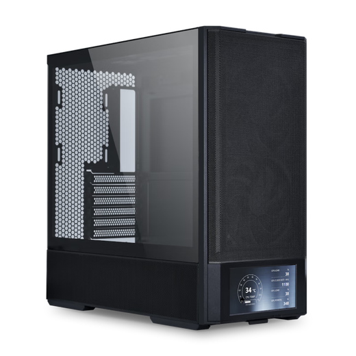 LIANLI联力鬼斧207D屏显版电脑机箱 黑色 ATX/玻璃侧透/支持360水冷/预置4把风扇/6吋LCD屏