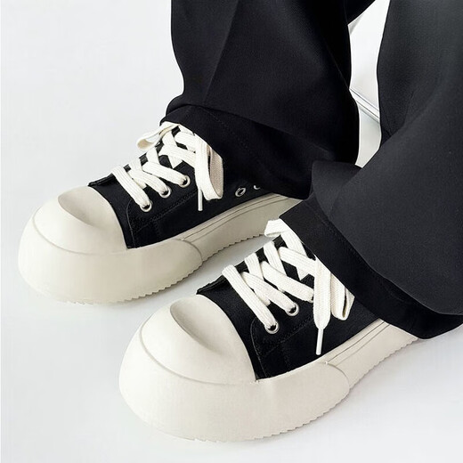 Bonaling Derby-Schuhe Herren-Mickey-Schuhe von Herren-Mickey mit erhöhten minimalistischen High Street Dicke Sohle erhöhte Pendelverkehrs- und vielseitige klassische Schuhe mit Big-Toe-Schuhen-gleicher Stil wie Prominente [42]