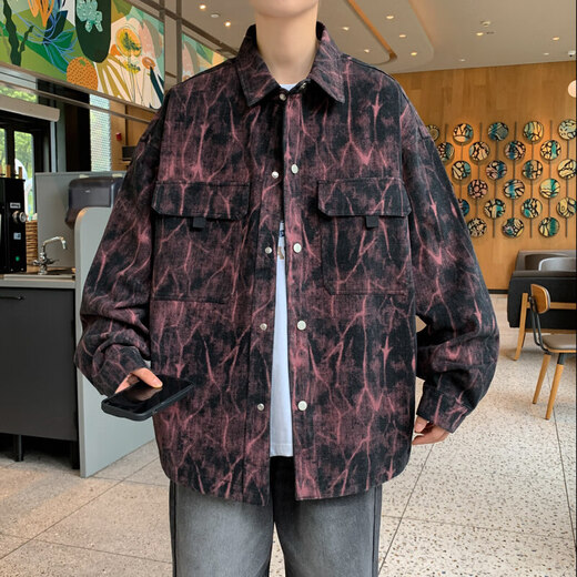 Aoxuanjue Denim Jacke Herren Frühlings- und Herbst-neue Lapeljacke Herrenmarke Trendy Marke High-End Workwear Jacket Herren Top 16823 White XL schlägt 115-130jin vor [Jin ist 0,5 kg]