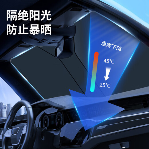 Sanqihu Automobile Sunshade Insulation Sunshade Curtain Interior Foldable Front-Shift Windmill Window Shading Artifact Large Size 679A