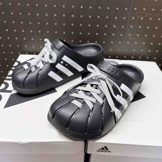 Adidas Men's Shouse Женская обувь осени новые дыры обувь Birkenstocks дышащие спорт и повседневные туфли на открытые сандалии JH9848/черные 44,5