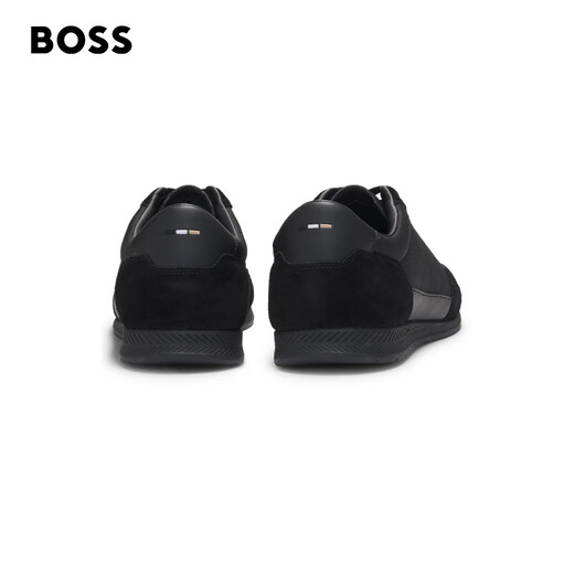 Hugo Boss BOSS New Year's gift men's mixed material lace-up sneakers TTNM SL lightweight version 005-black 39
