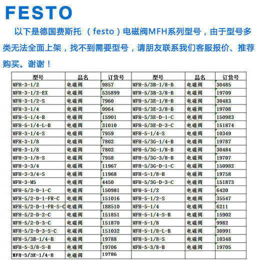 Électrovanne pneumatique MFH-5-1/4-1/8-1/2-B 15901 19758 6420 MFH-3-3/4-S 11968