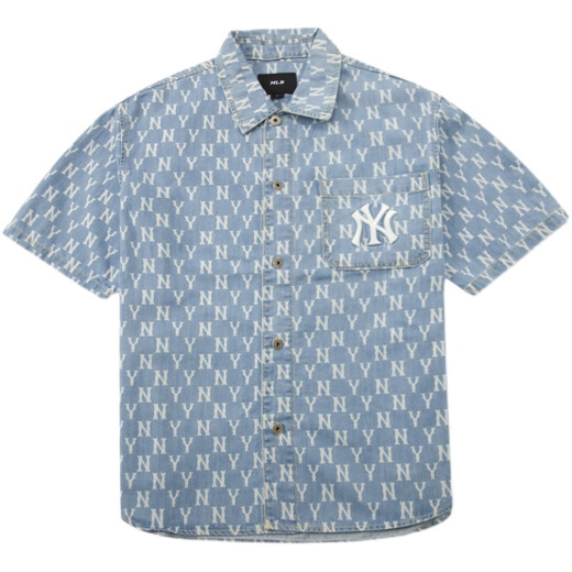 MLB Shirt à manches à manches courtes hommes et femmes couples 2022 Retro Presbye de Full-Babel NY Casual 3Adrmn123 bleu foncé court à manches courtes 3Adrmn12350bls XS