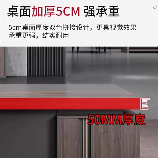 Boss desk desk simple modern office president desk and chair combination light luxury executive desk manager desk 1.6 meters boss desk (single cabinet)