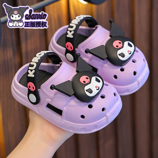 Melody summer children's sandals, girls' non-slip toe caps, breathable outer wear, small and medium-sized children's beach clogs, melon red Melody (upgraded environmentally friendly material) 12 26/27 size (shoe inner length 16CM, suitable for feet 15