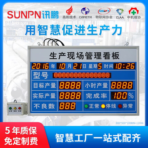 讯英讯鹏工厂车间生产管理LED电子看板生产进度监控PLC工 800*600*70mm单-17087 室内