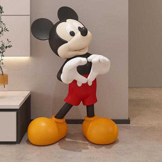 Bixin Love Mickey Living Room Large Floor-standing Ornament Next to TV Cabinet Home Decoration Mickey Mouse Housewarming Gift Large Love Mickey (30 cm high