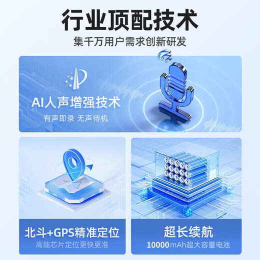 Ruixi recording pen, smart remote listening device, real-time listening to high-definition noise reduction, ultra-long standby, remote control on and off, portable recording artifact to prevent derailment, 20-day battery life + real-time recording + real-time positioning + remote on and off