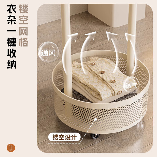 Quanpinwu clothes hanger clothes drying rack floor-standing household coat rack removable wheeled clothes bedroom dormitory storage 40