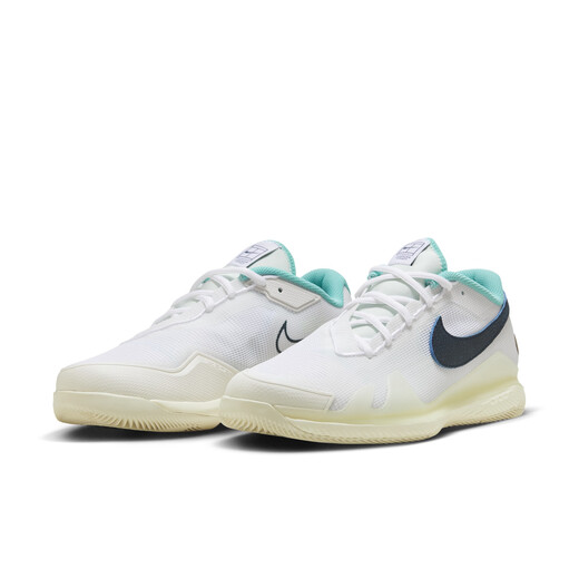 Nike (Nike) Offizieller Vapor Pro Herren -Tennisschuhe atmungsaktive leichte Sportunterstützung Griff bequemer HM3705 141 Weiß/gepanzerte Tiefseeblau/Kokosmilch/lustige Pulver/Creme Grün/leichtes Grün 42