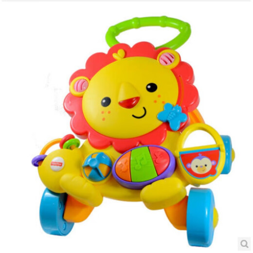Beimuhui Fisher Lion Walker Y9854 Bebé Aprendiendo a caminar carro de cuatro ruedas Música Educación temprana Juguetes para niños Lion Walker Y9854