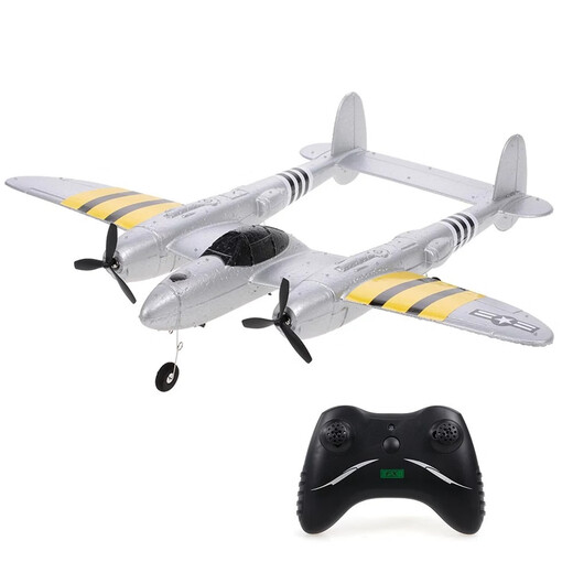 Aeronave de control remoto FX816 transfronterizo FX816 P38 P38 Lightning Fighter Aircraft de ala fija Modelo 2.4G Control remoto Glider