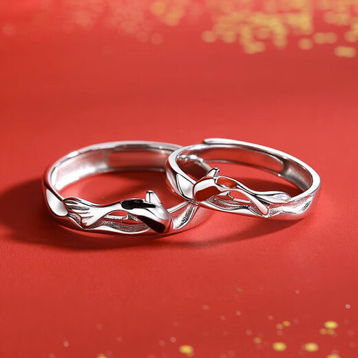 Dirholl Koi Love Platinum Ring PT950 Couple Ring, Birthday and Anniversary Gift for Wife, Luxury Customized Model - Koi Love Pairing Ring - Can be Engraved