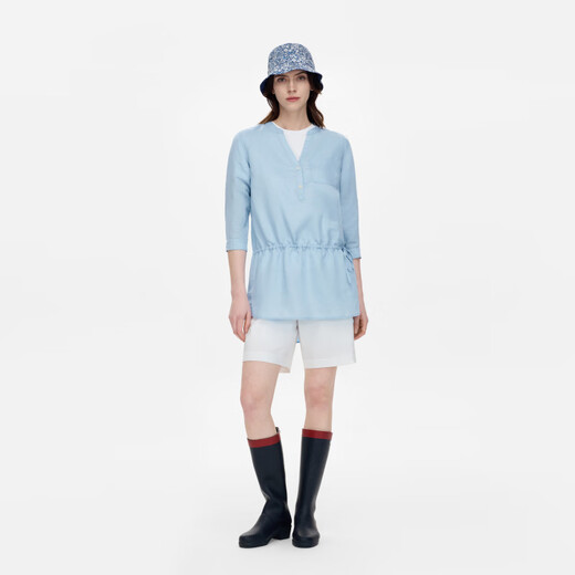 AIGLE 7-Viertel-Ärmeln französisches Hemd Frühling und Sommer Tencel Tiansi lässig und modische Frauen im Freien Top Tianlan BD681 38