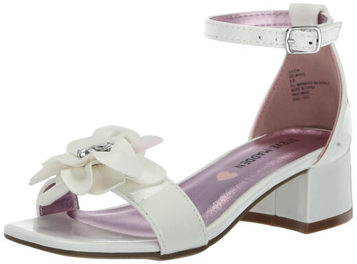 Steve Madden Girls Lessa, White White 3 Little Kid