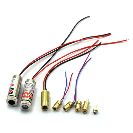 Dafuri 3V5V laser head laser diode 650nm red dot-shaped copper semiconductor laser tube high power laser head 9 * 21mm cross-shaped 3V (1 piece)