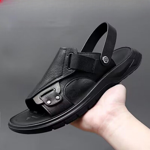 Spider King Sandals Men's Sandals New Summer Soft Soft Leather Casual Beach Shoes Spider 9922 Khaki 38