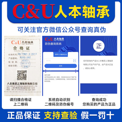 人本6205轴承6201高速6202大全6203 62046206电机6306 6308RZ 6203-2RZ假一罚十转速15000