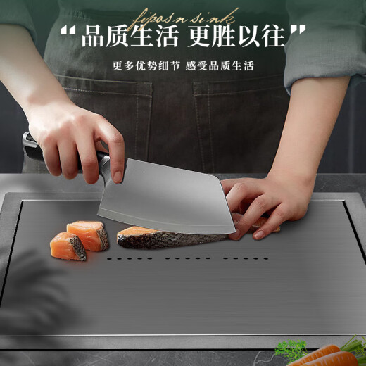 Jiang Zhiai Francia 304 Cuenca de lavado de acero inoxidable Copa oculta Fregadero Fregadero Nano Nano Pool Nano Pool 39H D1-4839H (negro) [Con grifo caliente y frío]
