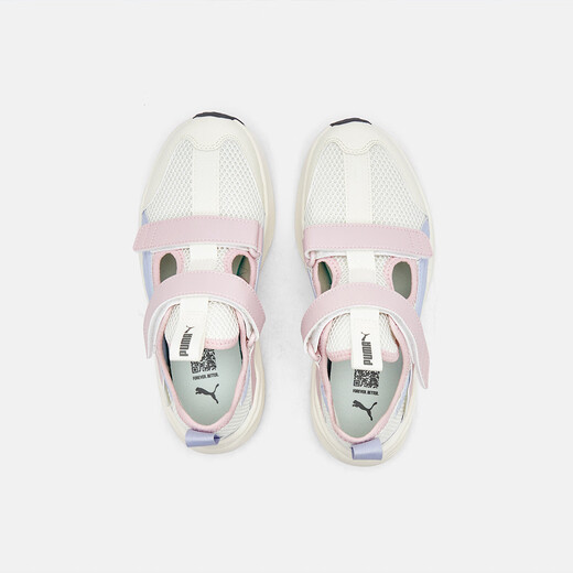 PUMA official authentic new children's and middle-aged breathable mesh sandals white-sky blue-rose red 39