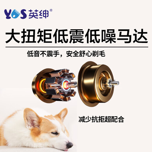 Yingshen dog pet electric clipper Teddy Bichon Corgi Samoyed pet shaver electric clipper pet supplies 9870 9.6mm+13mm cutter head set