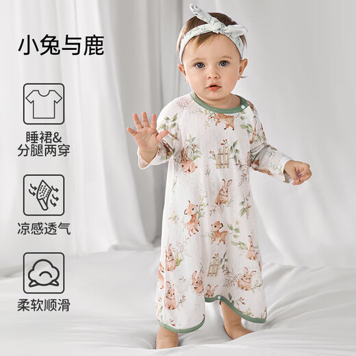 Ouyun Mesh Baby Soney Bacd Bamboo Хлопковой вязаный детский летний антибактериальный спальный мешок кролик и оленя 80*48