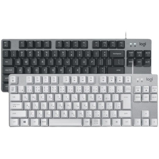 Logitech отпечатанная 835 проводная механическая клавиатура 84 Key Blue Black Tea Waft Black White Cack Game распечатанный K835 Красный вал розовый