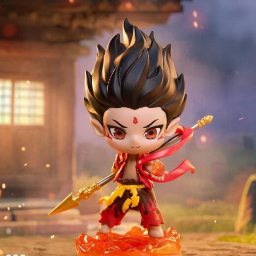 Pop Mart POP MART Nezha: The Devil Child's Sea Blind Box Born Boundary Series Trendy Toy Personalized Creative Ornaments Figure Female Gift Chinese Version Hidden Model Ao Bing Version Nezha