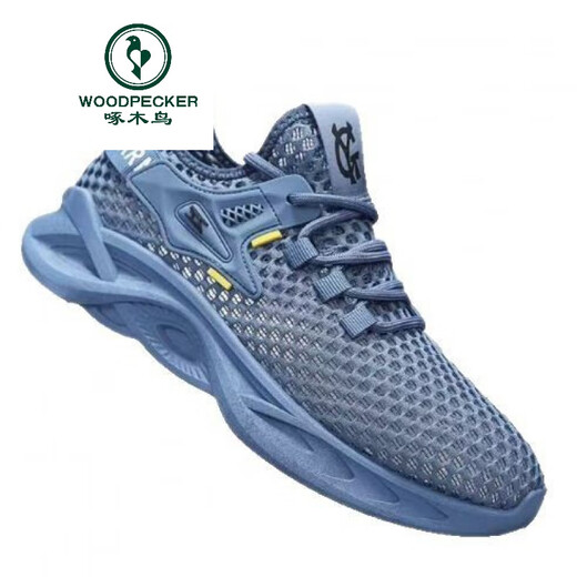 Woodpecker Spring Spring Men a los zapatos casuales de malla transpirable para hombres zapatos Hollow Comfort Mesh Mesh Mesh Zapatos Anti-Slip Soft Sports Driving Shoes 898 Azul 43