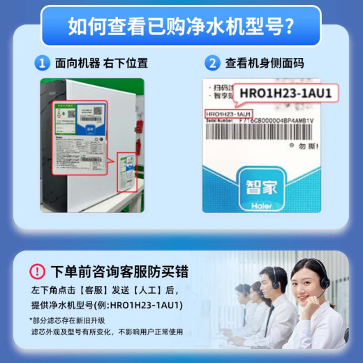 海尔净水器滤芯HRO5016/5012A/5015/5011/13/5007/5010/5030-5A升级PP棉活性炭RO膜滤芯 HRO5011系列 ABCE套餐【PP+UDF+CTO+后置 共4支】