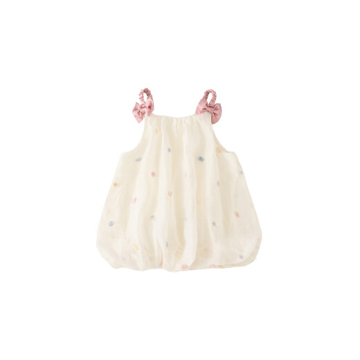 Falta de verano de niñas Singido de la flor de la flor de los niños Tesoro de la falda del reverso del tesoro XQ14223 beige 100